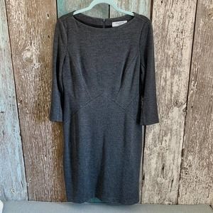 MM Lafleur Long-Sleeve Angela Dress Gray Size 12